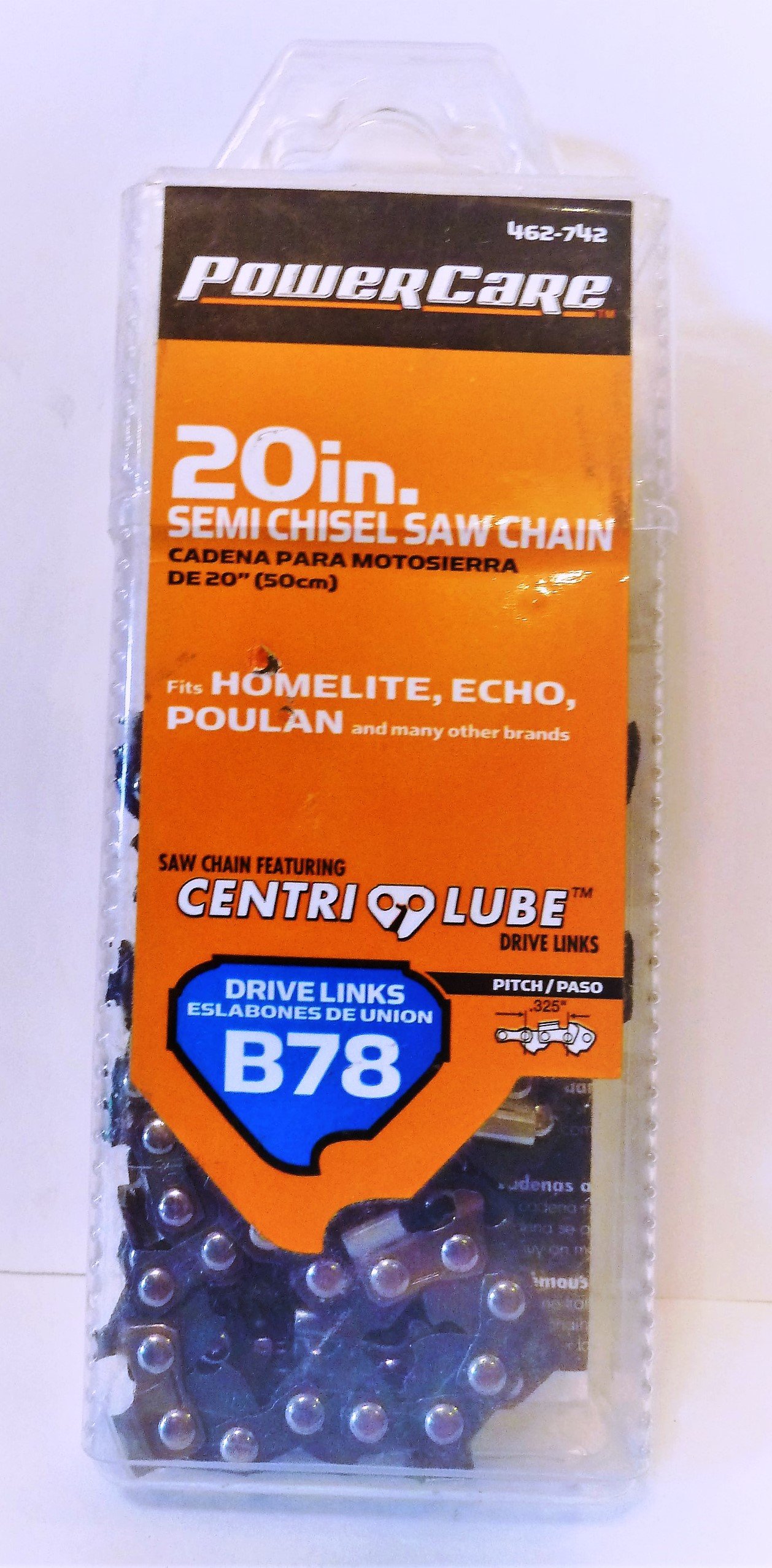 Amazon.com: Powercare 20 in. B78 Semi Chisel Chainsaw Chain 78